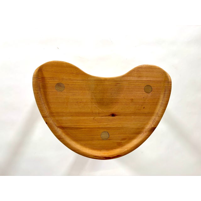 Vintage Pine Barn Stool by Krogenäs Furniture, 1960s For Sale - Image 10 of 11