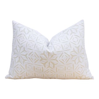 Snowflake Lumbar Applique Pillow Cover For Sale