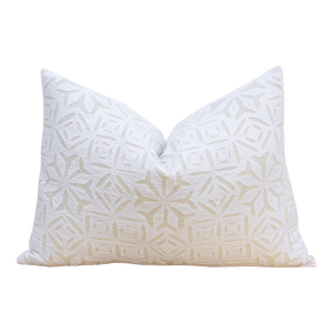 Snowflake Lumbar Applique Pillow Cover