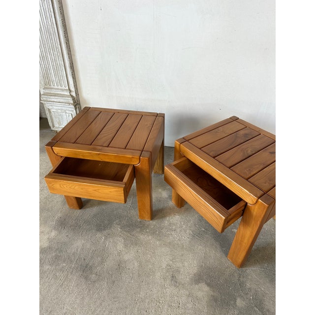 Regain Elm Bedside Tables, 1980s, Set of 2 For Sale - Image 11 of 11