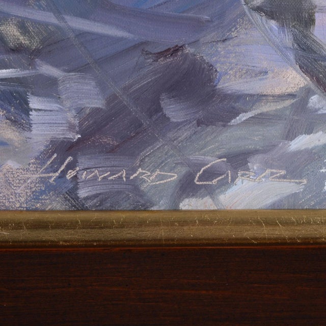 Howard Carr "Misty Morning" Oil Painting on Canvas For Sale - Image 4 of 6