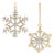 Jeweled Metal Snowflake Ornament (Set of 2) For Sale