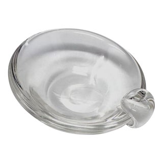 Signed Steuben Clear Crystal Catchall Small Bowl For Sale