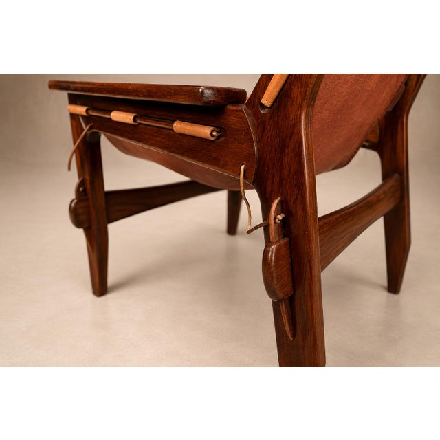 Brazilian Modern “Kilin” Armchairs in Jacarandá Rosewood & Leather by Sergio Rodrigues, 1973 For Sale - Image 16 of 18