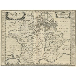 Antique Map of France by Janssonius, 1650 For Sale