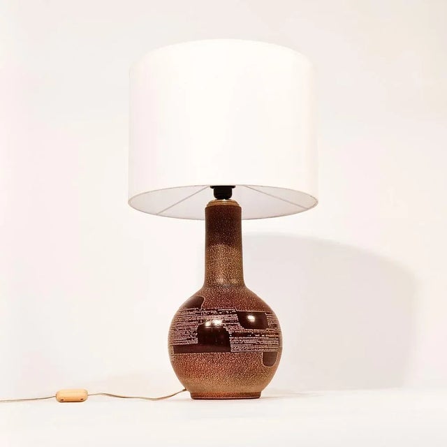 Mid-Century Modern Ceramic Table Lamp from Andreu, Spain, 1970s For Sale - Image 3 of 12
