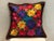 Beautiful and Colorful Floral Embroidered Pillow Cover Adds joy and color to any space. Size 19" by 19" For a 17" by 17"...
