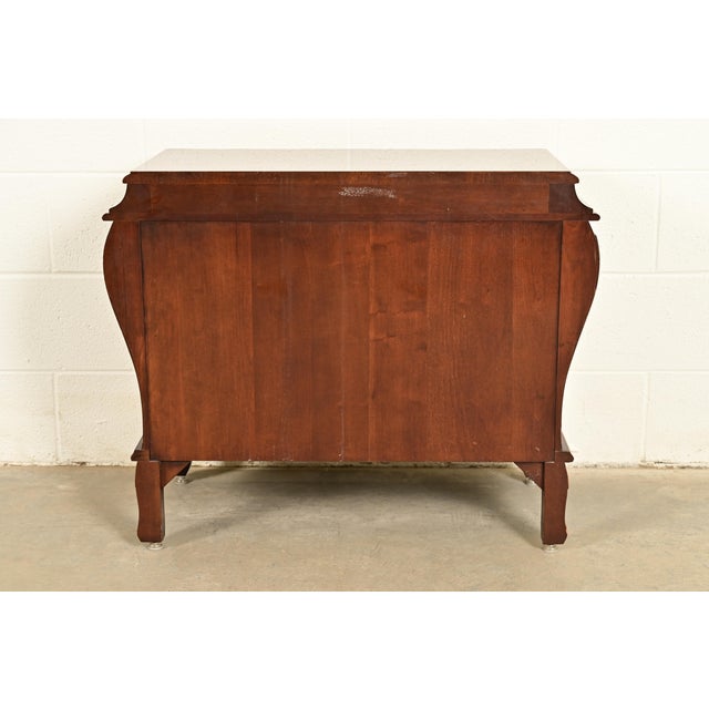 Karges French Provincial Louis XV Burled Walnut and Gold Gilt Bombay Chest of Drawers For Sale - Image 13 of 15