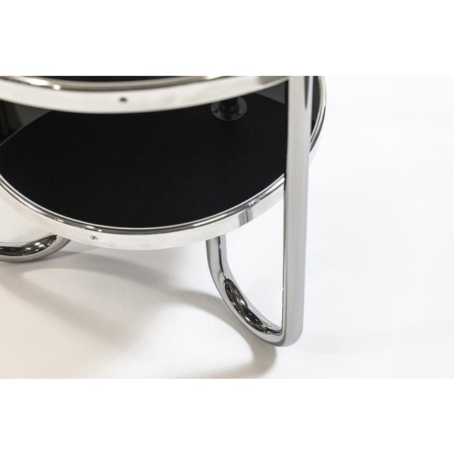 Glass Czech Bauhaus Table in Chrome, Spruce and Glass attributed to Kovona, 1970s For Sale - Image 7 of 9