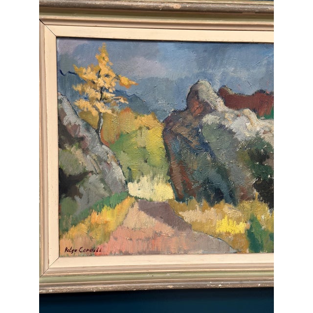 Helge Cardell, Autumn Motif, 1950s, Oil on Canvas For Sale - Image 9 of 18