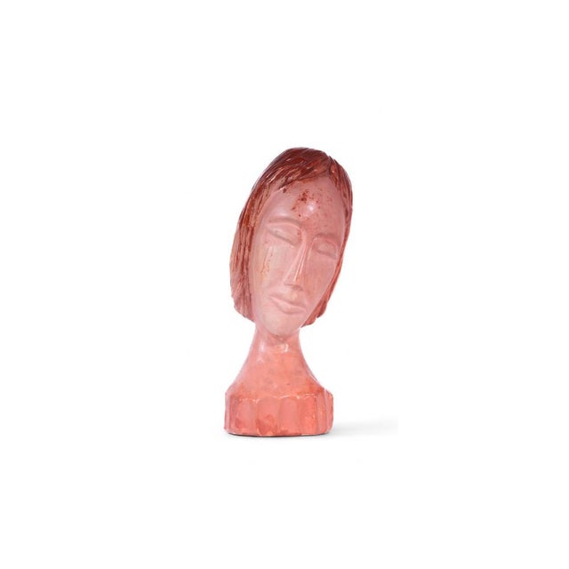Plaster Female Face Sculpture by Enzo Bisi For Sale - Image 6 of 6
