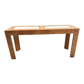 1970s Mid Century Modern Milo Baughamn Wooden Console For Sale