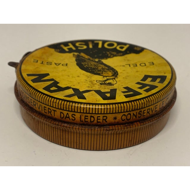 Art Deco Vintage Effaxan Shoe Polish Tin: Vulture Litho, c. 1930s For Sale - Image 3 of 10