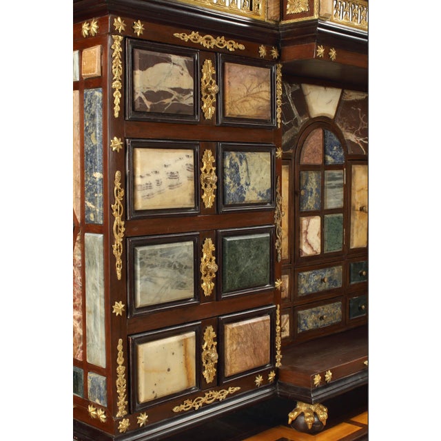 Renaissance Renaissance Style Ormolu Mounted Specimen Marble Cabinet on a Stand For Sale - Image 3 of 5