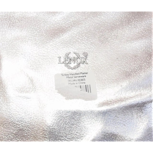 Lenox Aluminum Detailed Turkey Platter For Sale - Image 4 of 4