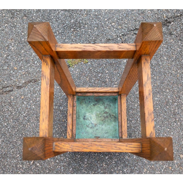 20th Century Arts and Crafts Mission Oak Umbrella or Cane Holder For Sale In New York - Image 6 of 12