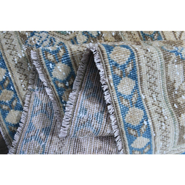 1970s Vintage Persian Handmade Wool Cotton Light Beige Area Rug For Sale - Image 11 of 11