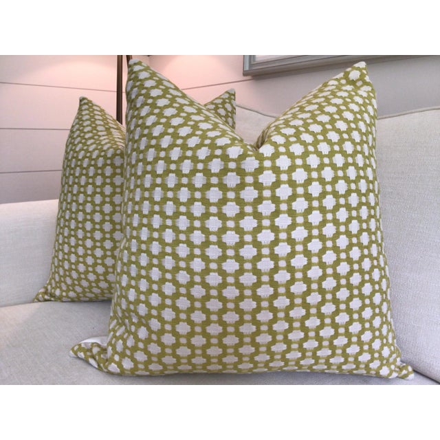Beautiful and much loved "BETWIXT" From Schumacher in leaf and blanc. This fabric is a fabulous woven that will add both...