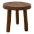 Wooden Handcrafted Mid Century Small Solid Wood Brown Milking Stool For Sale
