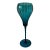 Italian Mid 20th Century, Ribbed Optic Empoli on Long Stem in Peacock/Teal For Sale