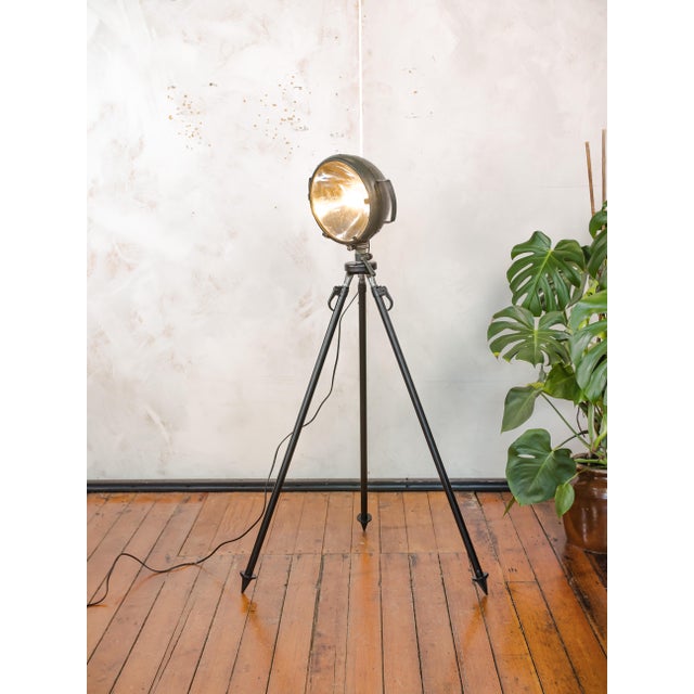 1960s Military Spotlight Floor Lamp on Original Tripod from Bosch Eisemann, 1960s For Sale - Image 5 of 18