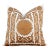 Gold Scrollwork Suzani Zar Pillow Cover For Sale