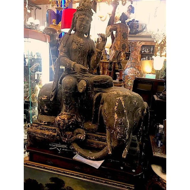 Large Early 19th Century Wooden Hindu Festival Icon of Indra For Sale - Image 5 of 8