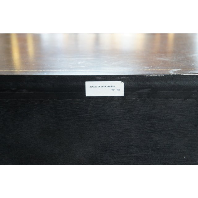 Wood Late 20th Century French Louis XVI Tooled Leather Bombe Chests Dressers Side Table Nightstands For Sale - Image 7 of 14