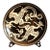 Chinese Ceramic Plate,Jizhou Ware Black Glaze Porcelain Plate Hand Carved Double Phoenix Pattern For Sale