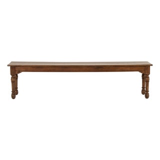 19th Century Oak Hall Bench For Sale