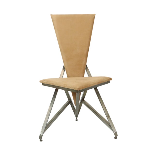 Handmade Chair in Metal and Velvet, 1960s For Sale - Image 11 of 11