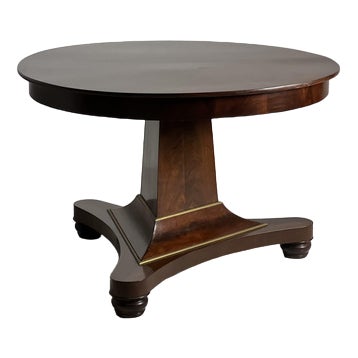 Vintage Center Table in Mahogany | Chairish