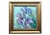 Framed Flower Blue-Violet Irises Original Painting by Artist Valeriya Serova For Sale - Image 10 of 11
