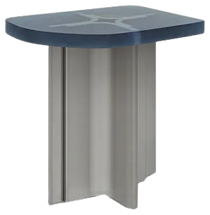 Brushed Steel & Resin Fossil Side Table by Daniel Nikolovski & Danu Chirinciuc for KABINET, 2019