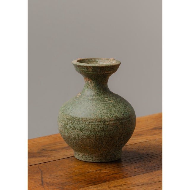 Green glazed Han Dynasty style Hu vase.