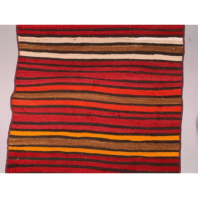Turkish Narrow Kilim Runner Rug For Sale - Image 5 of 7