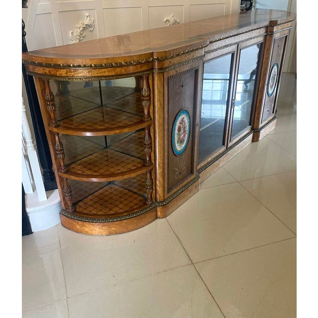 Large Antique Satinwood Inlaid and Ormolu Mounted Sideboard, 1850 For Sale - Image 9 of 12
