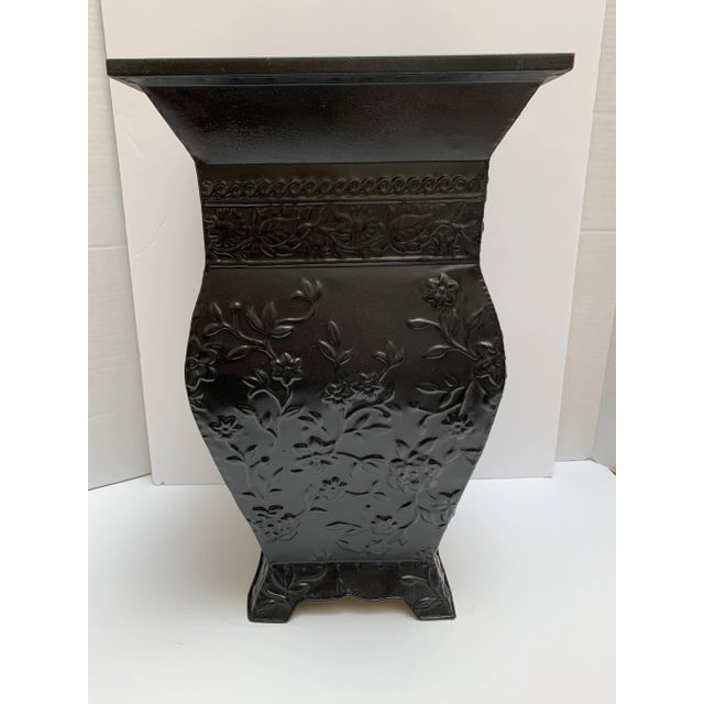 Vintage Textured Metal Umbrella Holder or Plant Vessel For Sale - Image 10 of 11