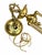 Neoclassical Mid 20th Century h.a. Framburg 3-Light Brass Dutch Style Dining Chandelier Candle Style Fixture For Sale - Image 3 of 6