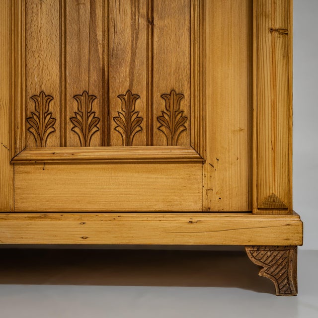 Antique German Softwood Wardrobe, 1890s For Sale - Image 5 of 7