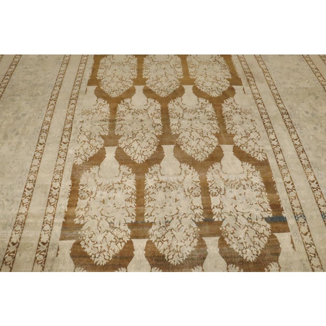 Plant Vase Antique Indian Larestan Rug - 10' x 15'7" For Sale In New York - Image 6 of 9