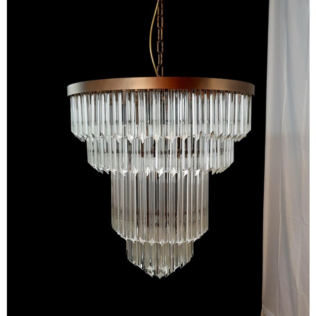 Vintage Murano Glass Chandelier, 1970s For Sale - Image 3 of 9