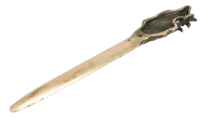 Art Nouveau French Figurative Letters Knife, 1930s