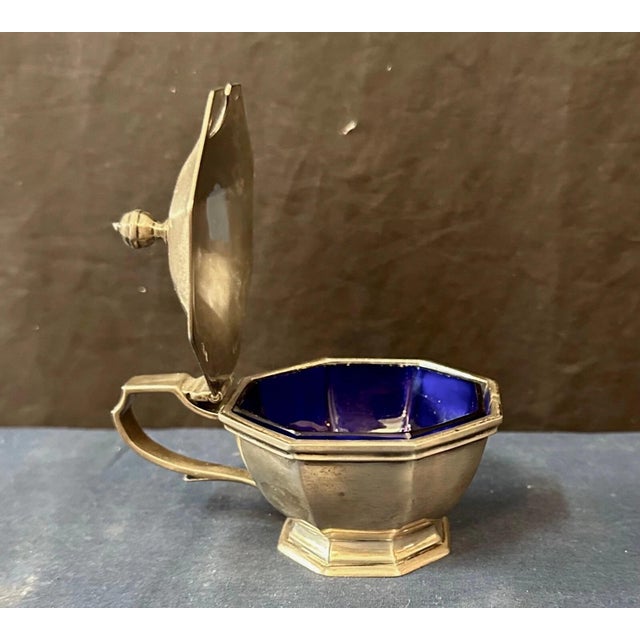 This vintage Tiffany & Co. (England) sterling silver condiment server is beautifully designed with a stylish hexagon shape...