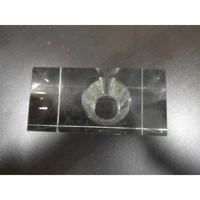 Late 20th Century Mid Century Modern Clear Bud Vase For Sale - Image 5 of 5