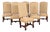 Late 20th Century Set of Six Ralph Lauren Louis XIV Style Leather & Damask Dining Chairs For Sale