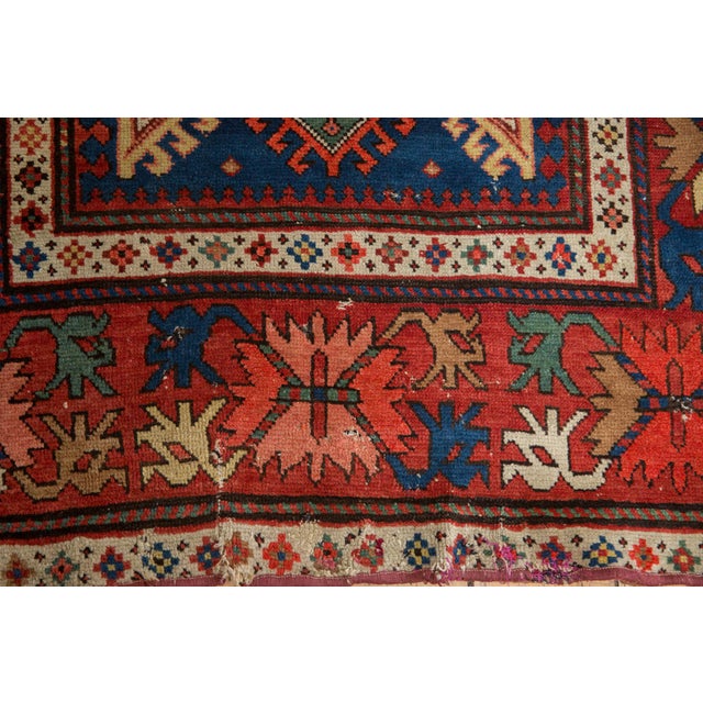 Antique Caucasian Rug Runner - 3'9" X 12'8" For Sale - Image 11 of 13