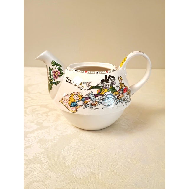 White Paul Cardew Alice in Wonderland Tea for One Whimsical Stacking Teapot Cup Set White Rabbit & Dormouse Salt & Pepper Shakers - Set of 3 For Sale - Image 8 of 18
