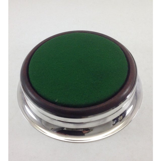 1988 Vintage Sterling Wine Coaster/Bottle Stand, Plain With Curved Sides For Sale In New York - Image 6 of 11