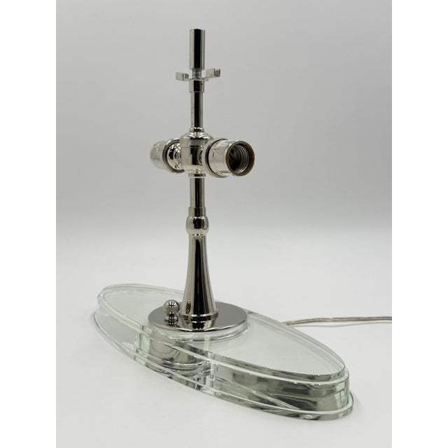 Visual Comfort Thomas O’Brien "Casper" Crystal Glass & Nickel Desk Lamp For Sale - Image 13 of 13